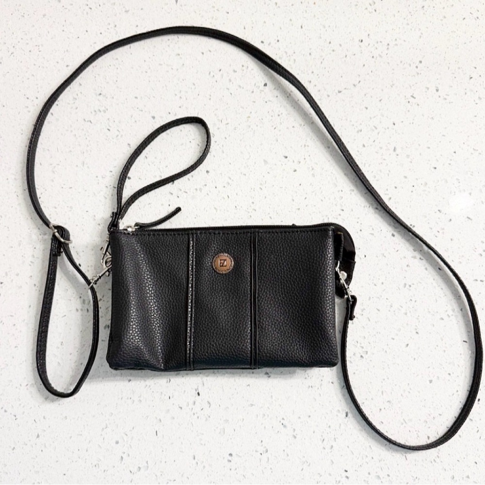 Stone Mountain Black Crossbody Wristlet Wallet